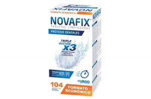 Novafix Tabletas Limpiadoras Protesis Dentales Triple Accion 104 Tabletas
