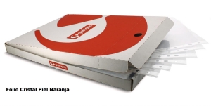 Funda Polipropileno Grafopl�s PP Folio Piel Naranja Cristal